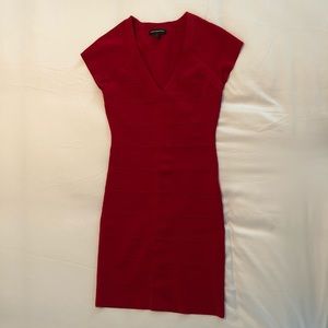 Express Red Bodycon Bandage Dress